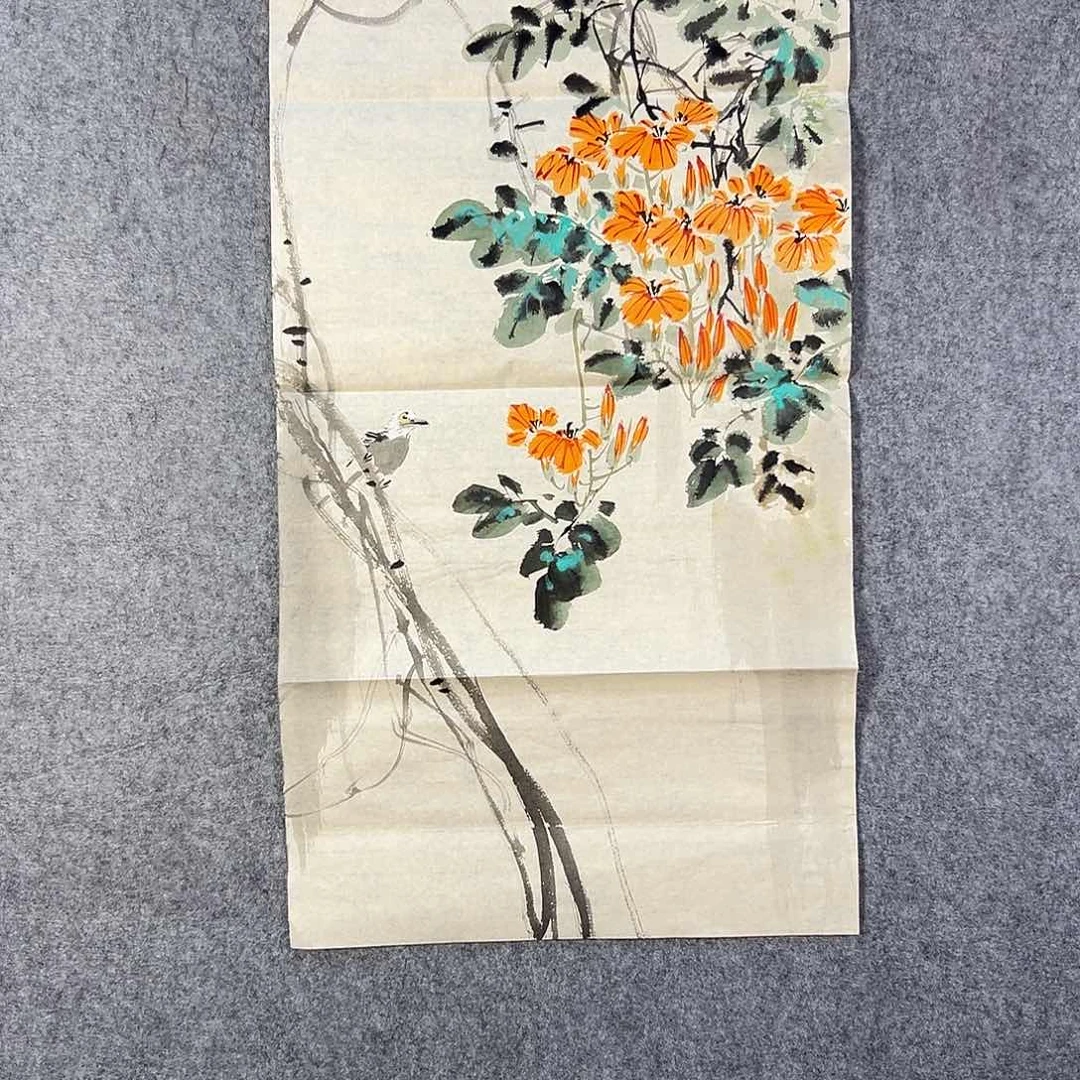 国画277 花鸟在此处飞翔也不太