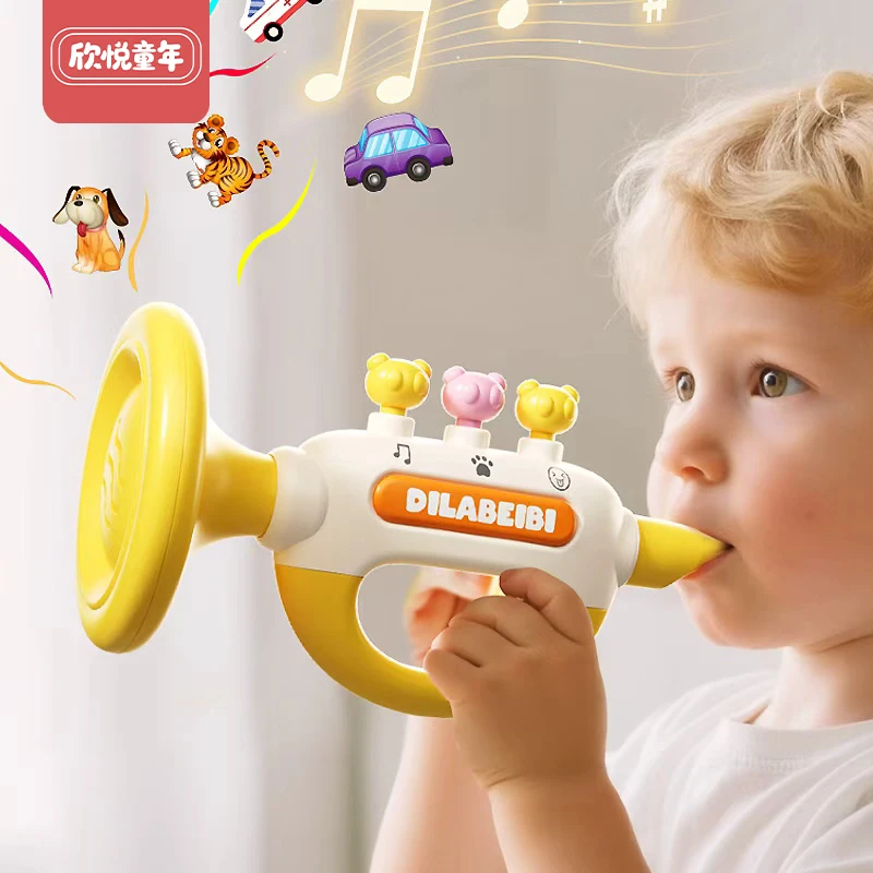 儿童小喇叭动物集结号角宝宝仿真音效吹吹乐玩具口哨1锻炼肺活量6