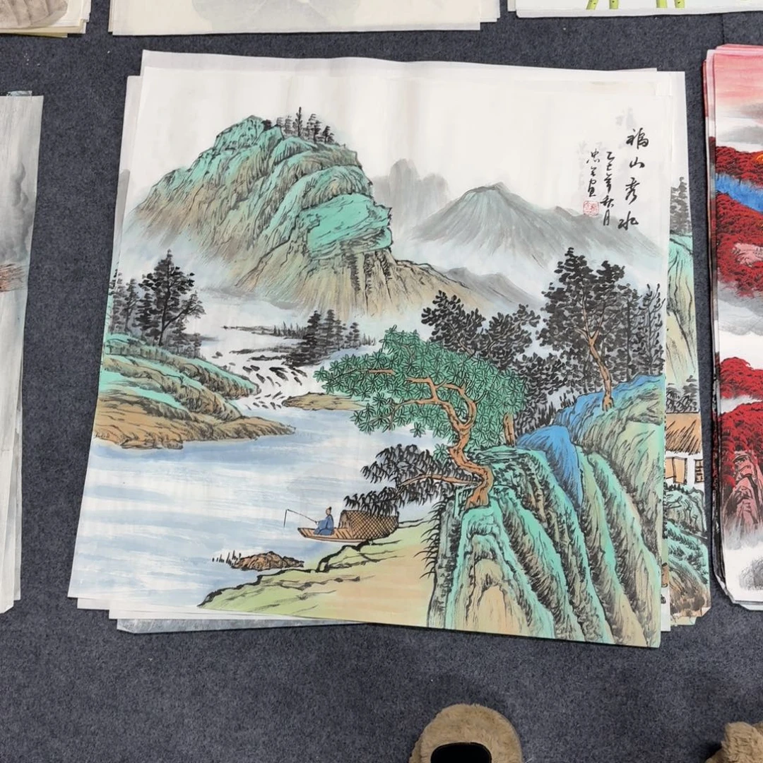 国画68×68手绘画画画