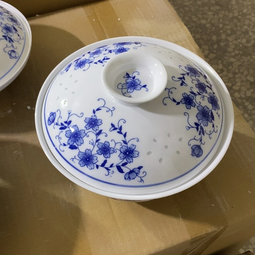 摆件瓷7寸高温玲珑瓷碗1支