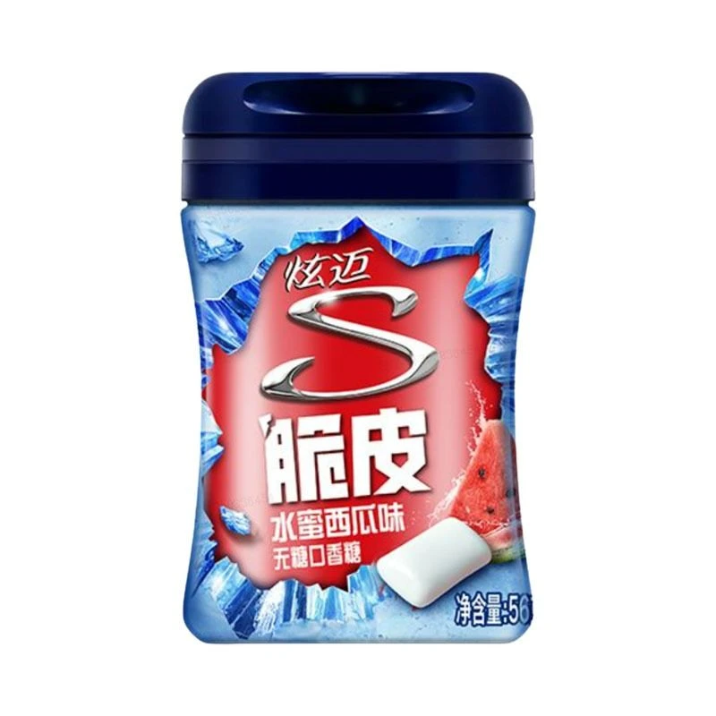 炫迈无糖颗粒口香糖水蜜西瓜味56g