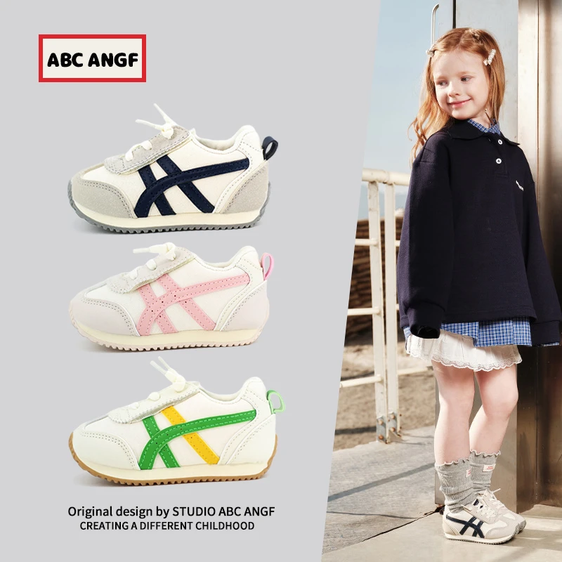 ABC ANGF女童板鞋2025新款男童宝宝阿甘鞋软底运动鞋春秋女童鞋子