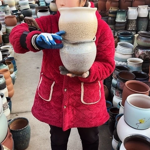 口19高19瑕疵盆子。