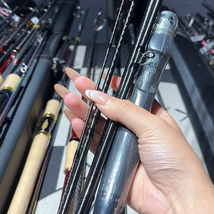 1.98m碳素蓝****计精品路亚竿五节旅行