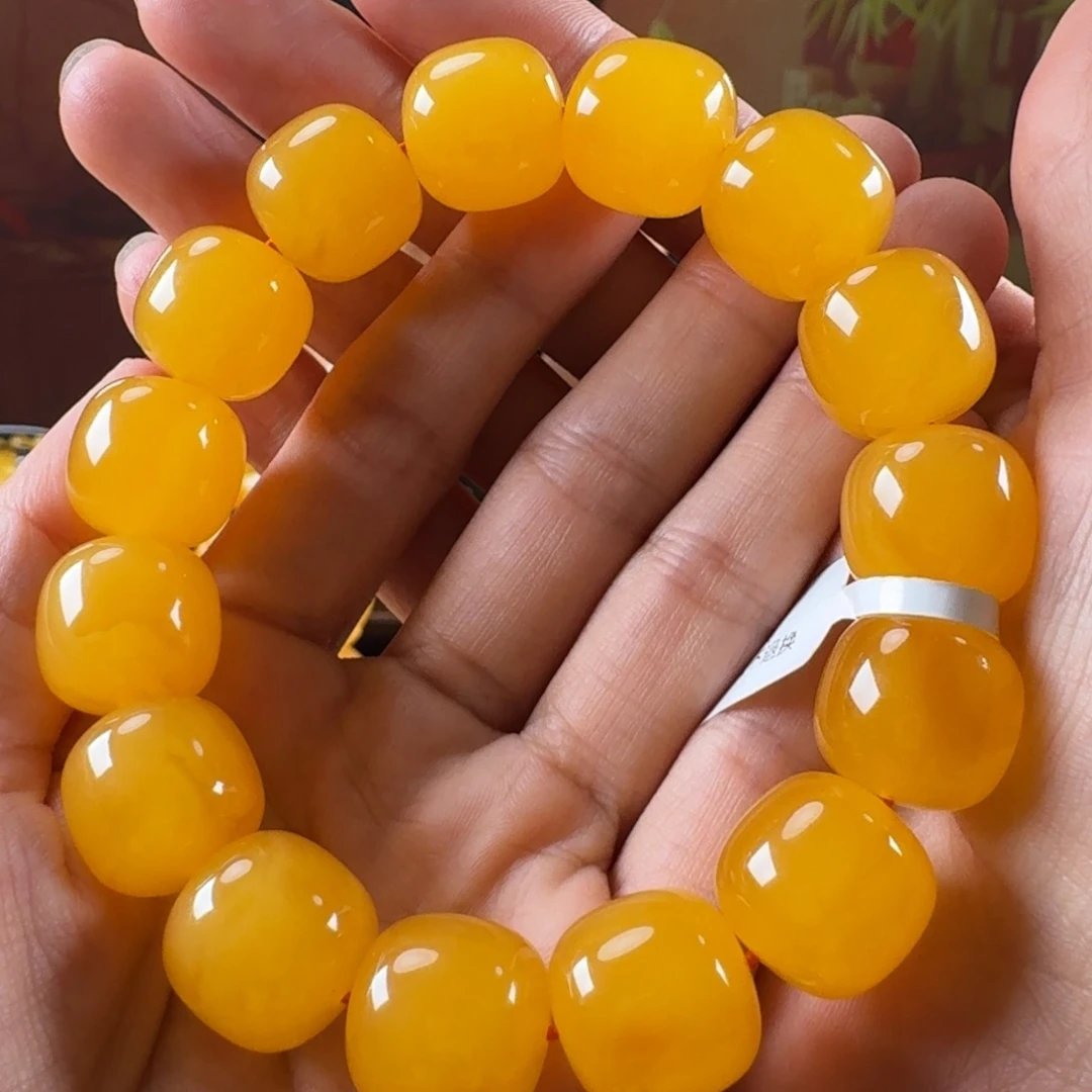 蜜蜡毛衣链未镶嵌