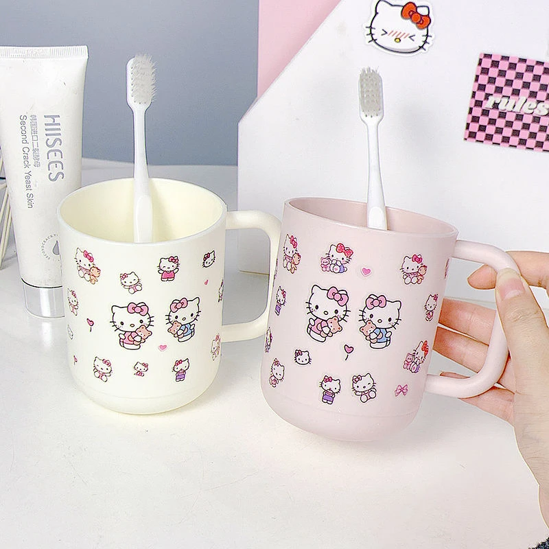 宿舍凯蒂猫牙缸杯ins风高颜值刷牙漱口杯学生情侣刷牙杯子