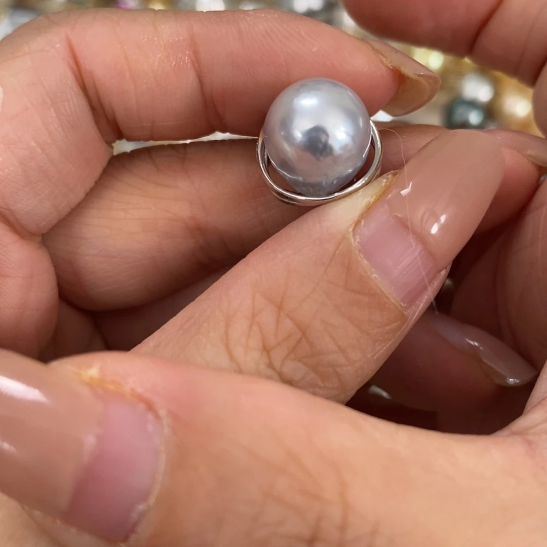 颈饰银S925镶嵌海水珍珠