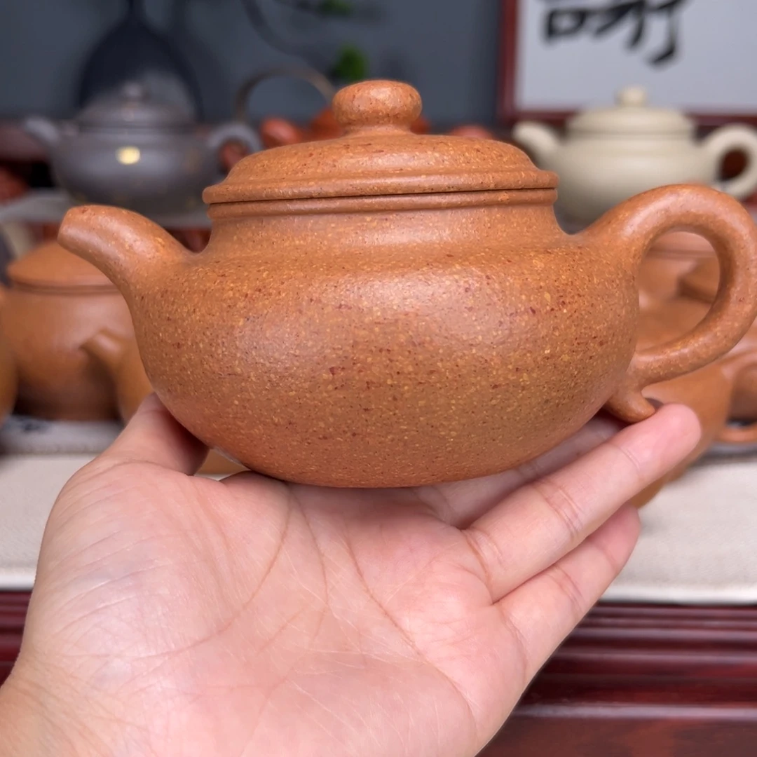 紫砂茶壶梨皮黄的360