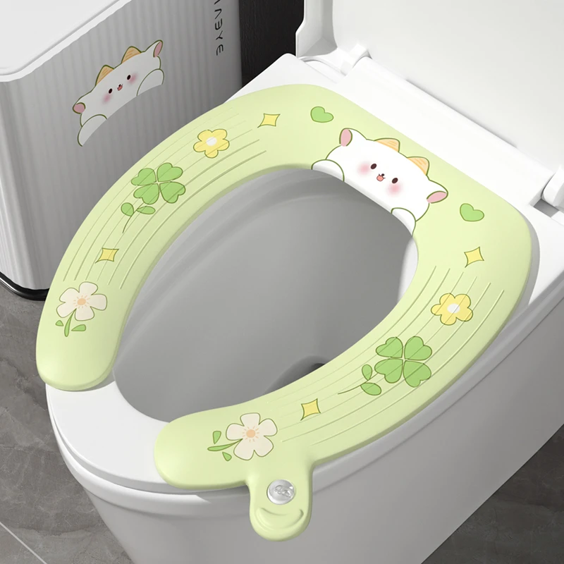 马桶坐垫子可爱动物粘贴式马桶垫双面防水自带香薰马桶圈四季通用