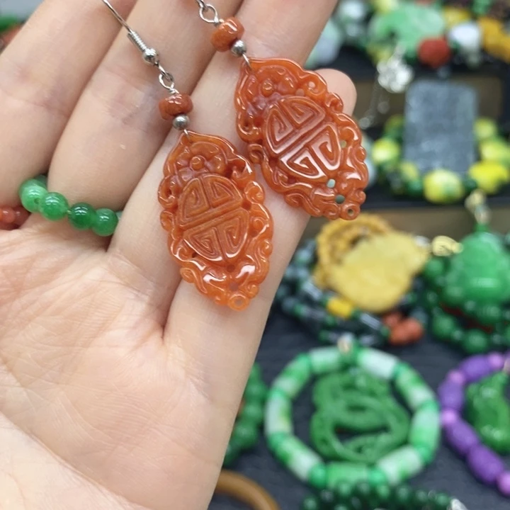 翡翠未镶嵌颈饰耳坠18