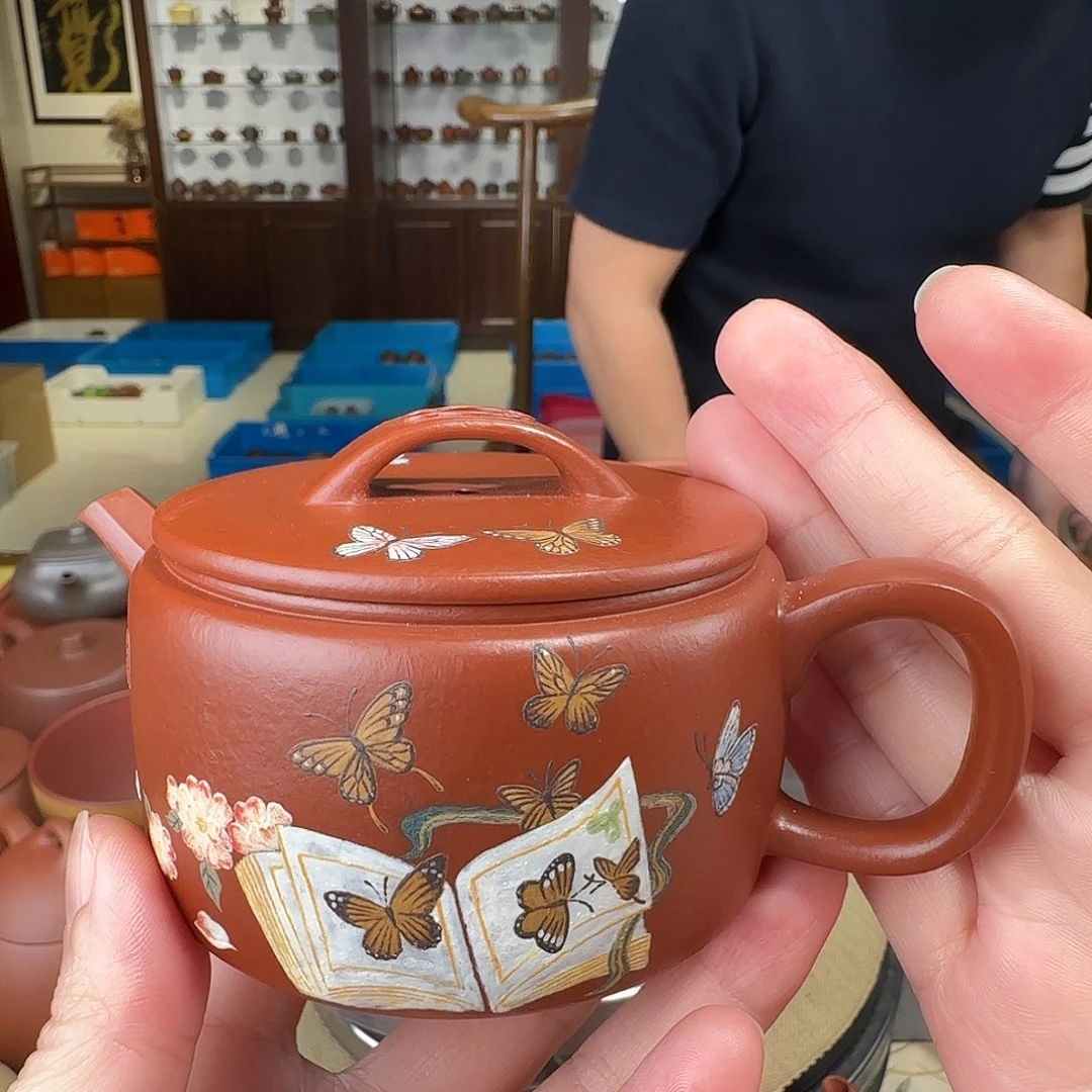 紫砂茶壶朱泥汉瓦
