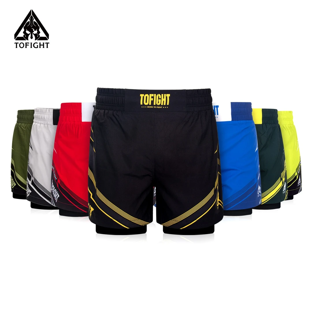 TOFIGHT运动格斗踢拳自由搏击短裤速干透气健身休闲弹力裤