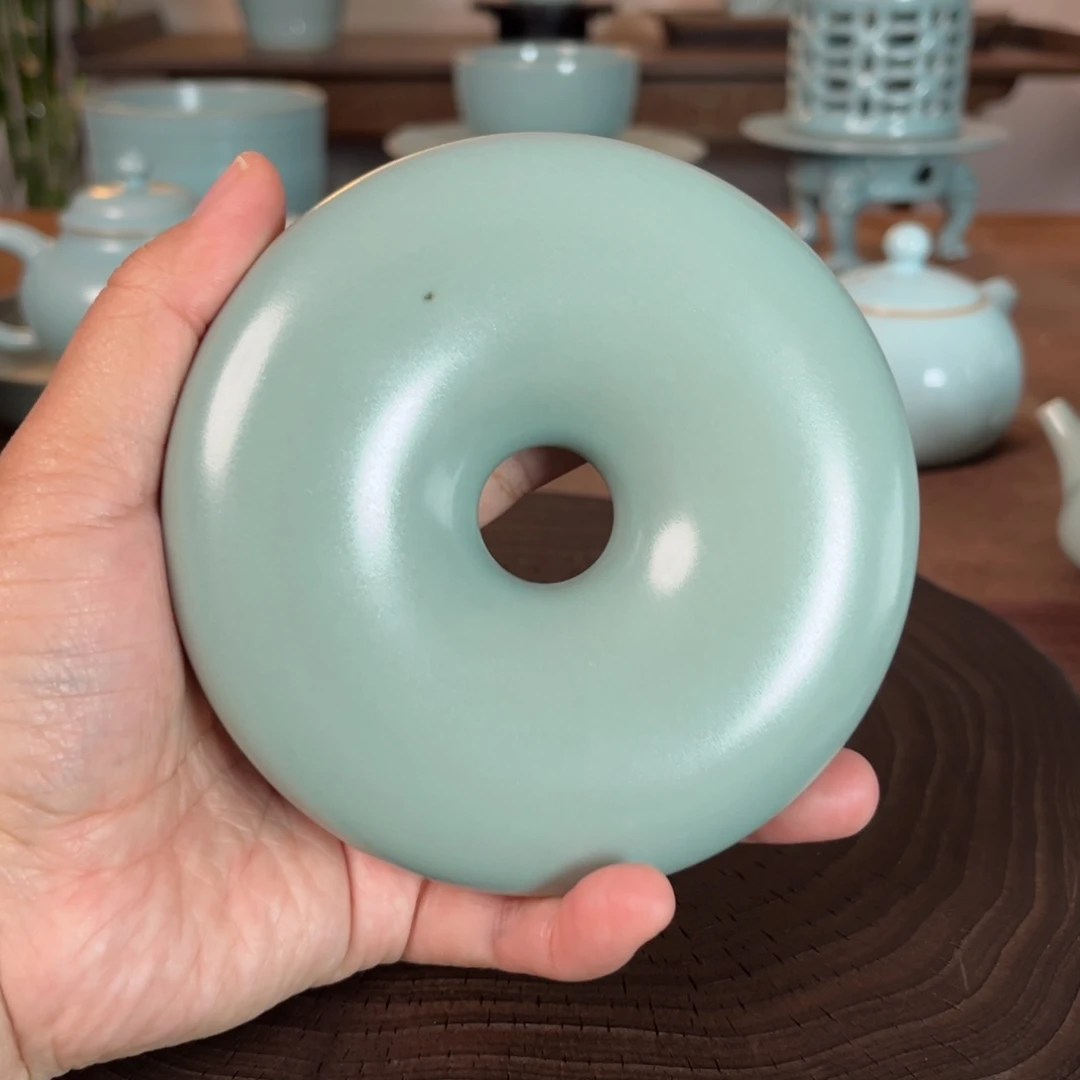 微瑕甜甜圈原矿汝官窑作品