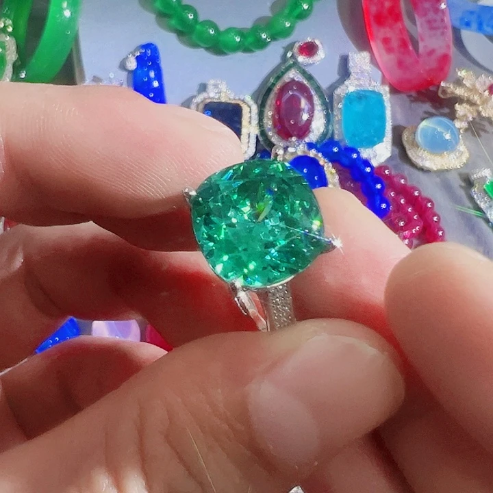 非金属红色蓝色满钻镶嵌