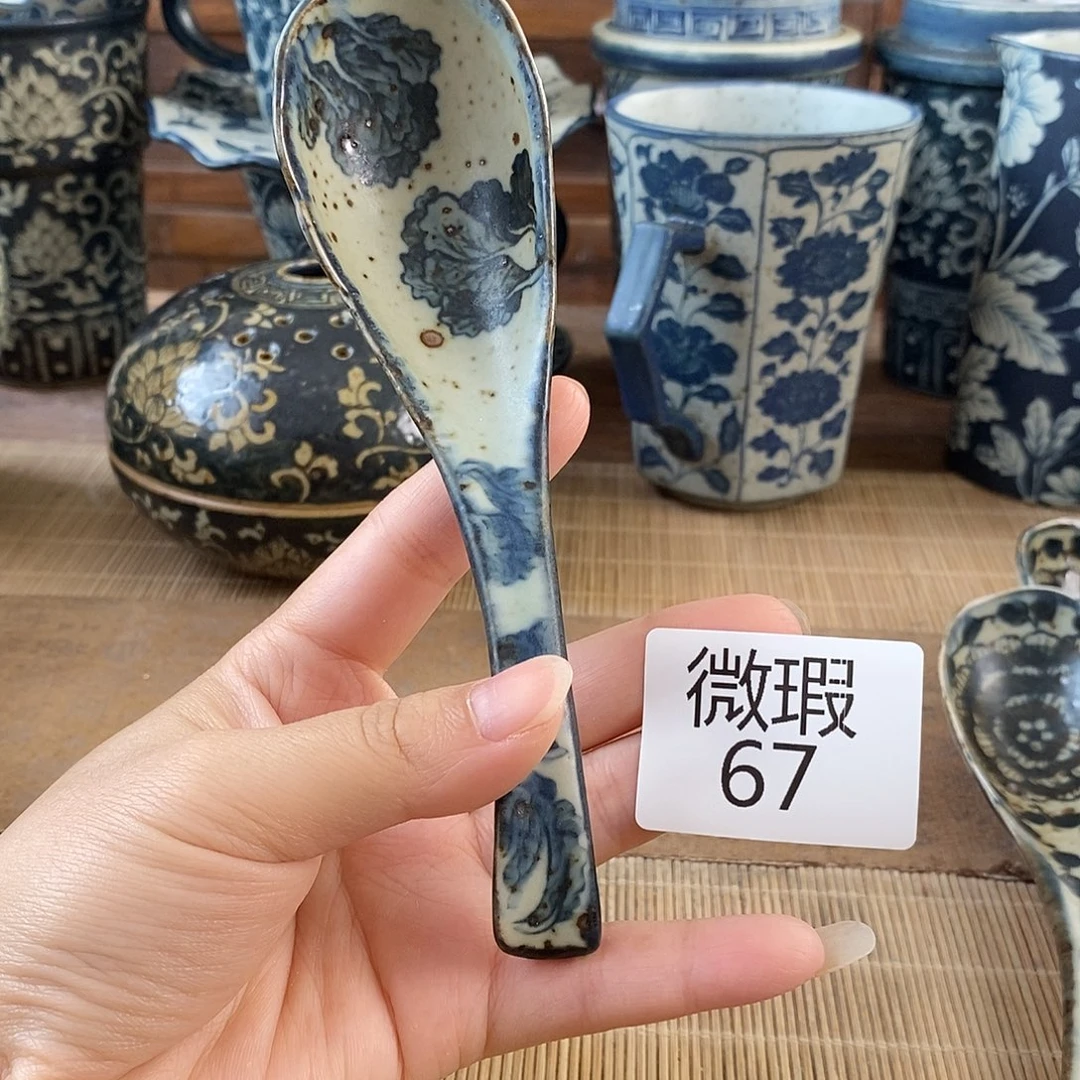 手工手绘青花高温陶瓷