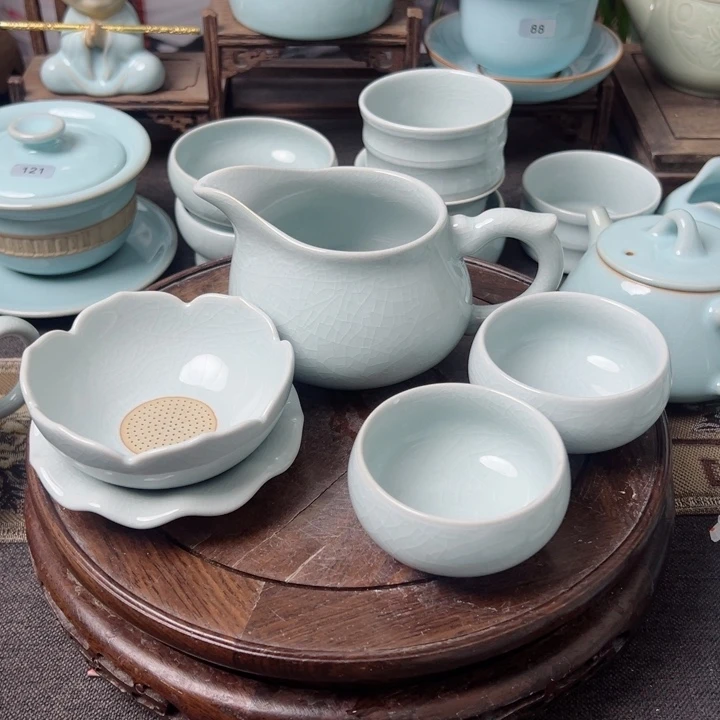 杯杏**雨月白公道杯茶漏杯子