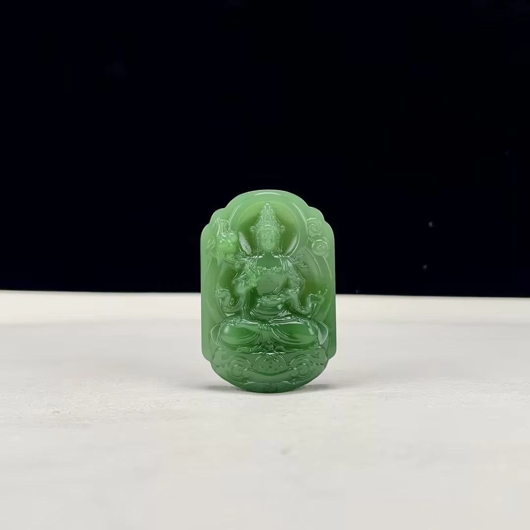 【豫人豫品】 和田玉吊坠碧玉观音h585