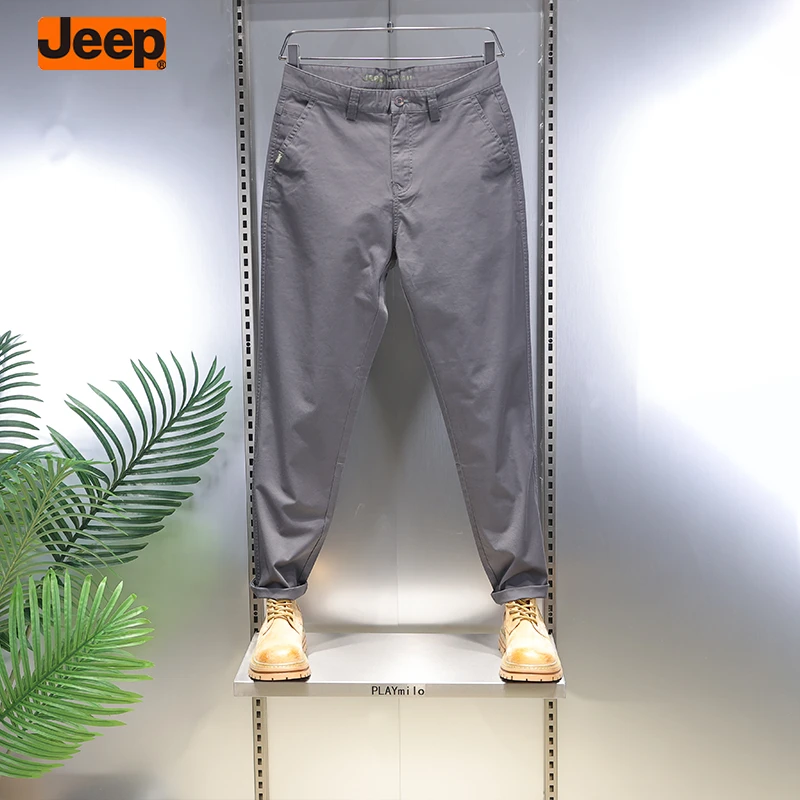 JEEP吉普2025秋季商务休闲夏季长裤休闲裤裤子弹力潮流男装直筒