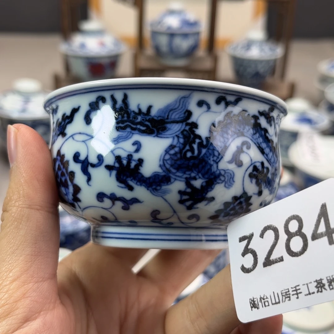 景德镇陶瓷手绘杯3284燕子
