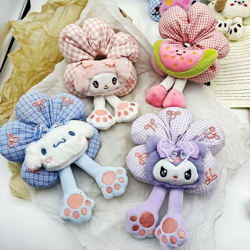 2025可爱屁屁三丽鸥大肠卡通发圈发绳花朵高级头发丸子头绳