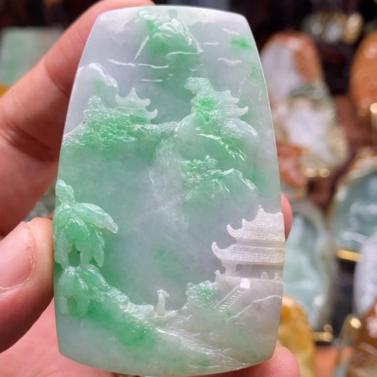 【闪购商品】翡翠未镶嵌颈饰缅甸翡翠A货吊坠