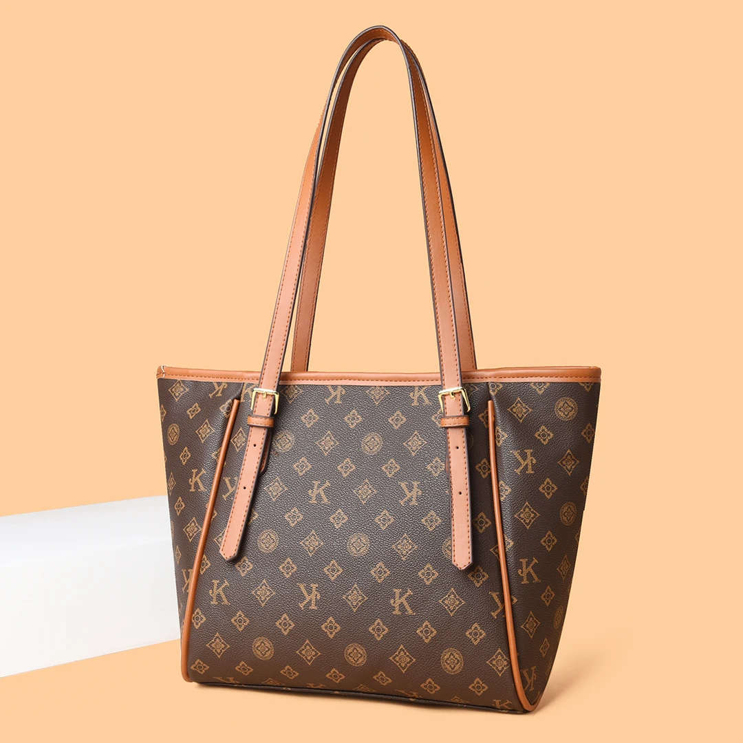 正 字母托特包 棕色 【长40高27厚16cm】