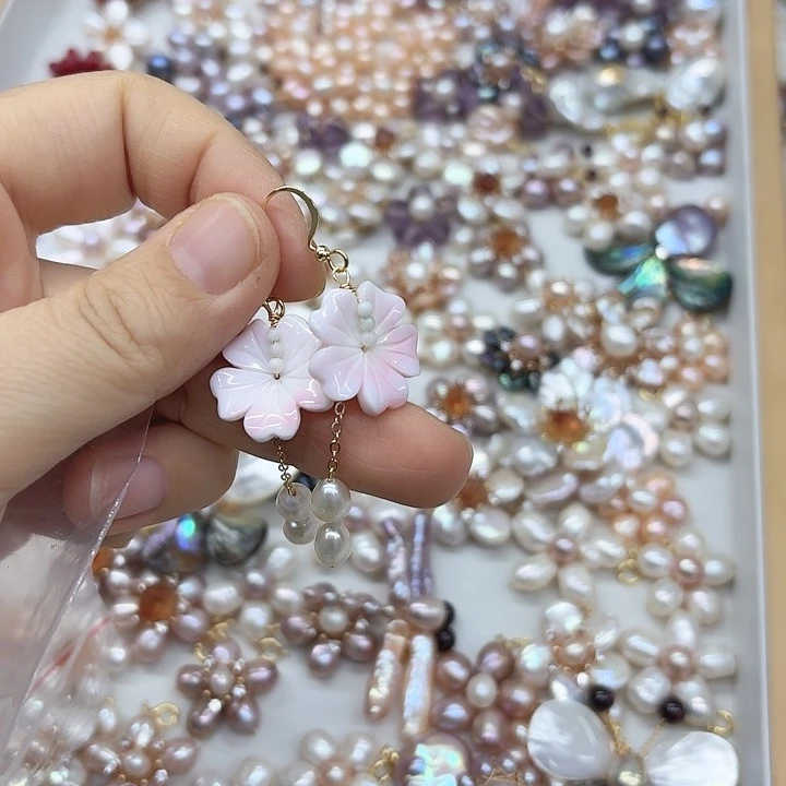 淡水珍珠发饰银S925镶嵌