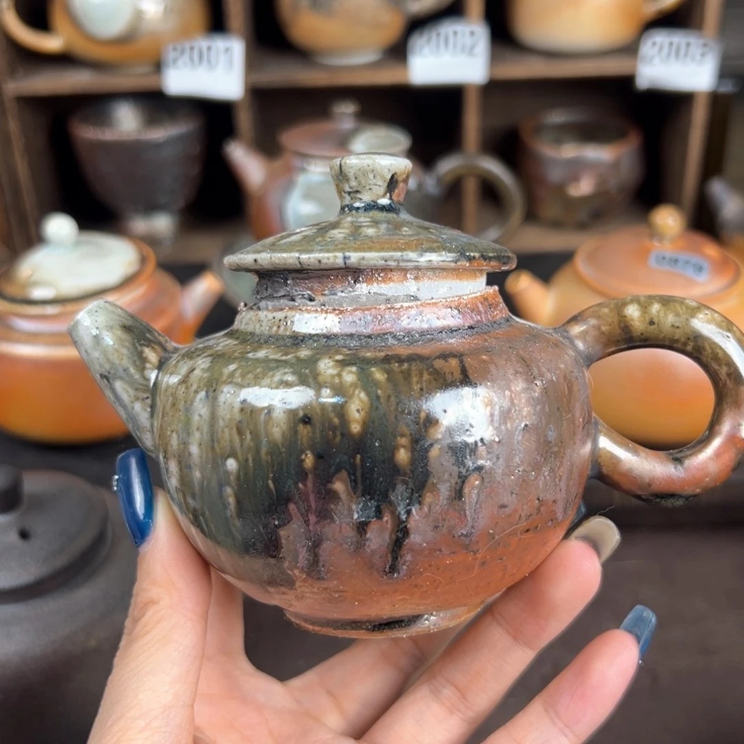 杯柴烧茶器粗陶壶