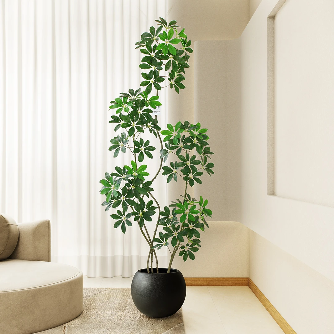 【8】鸭脚木仿真绿植客厅摆件大件客厅电视柜旁落假地绿植室内装饰