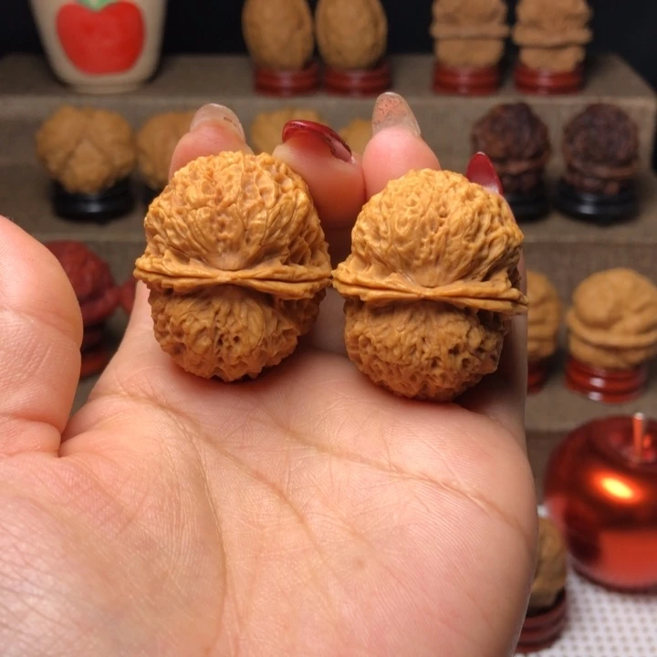 文玩核桃把件38火凤金蟾