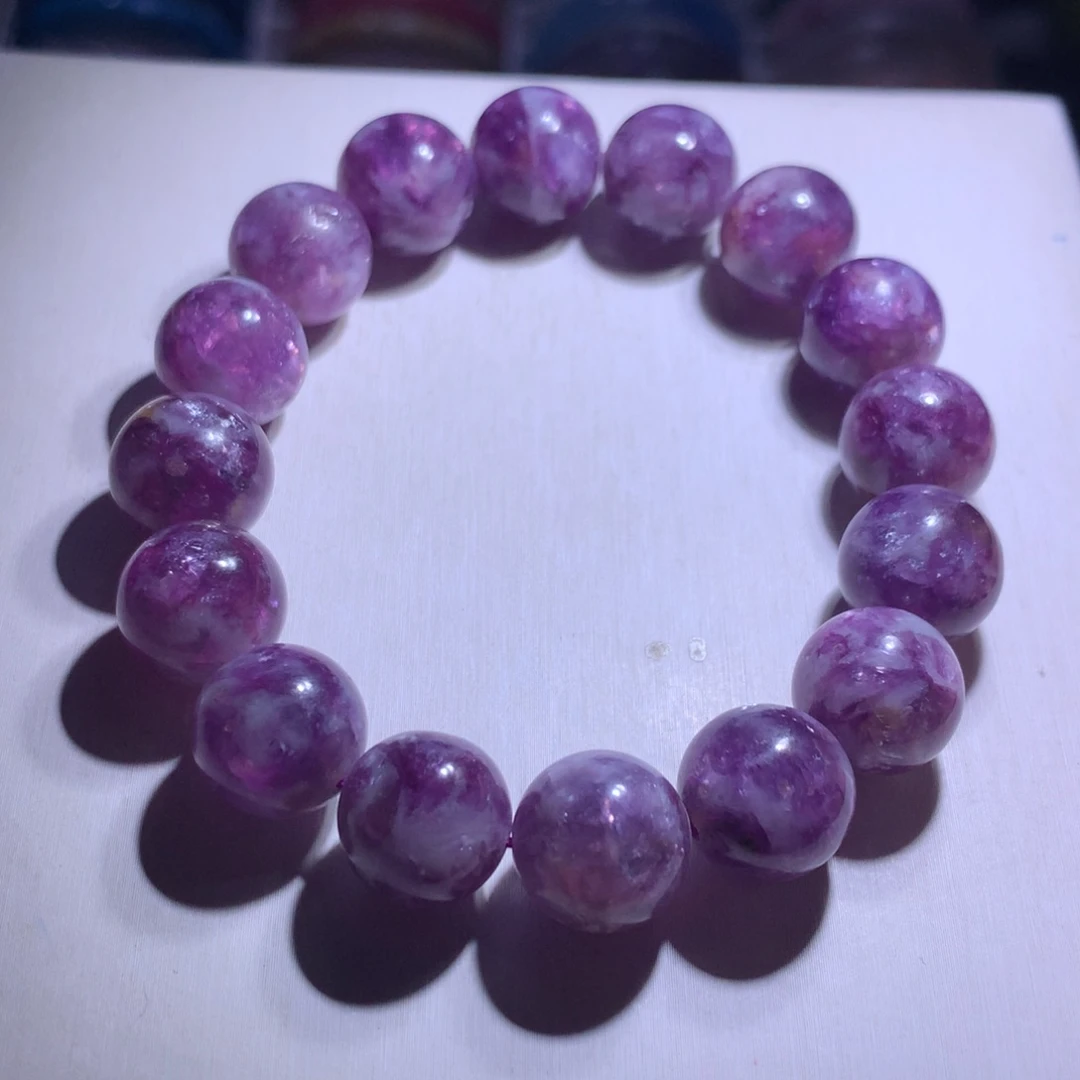 手串水晶银S925镶嵌紫祖母13.4m