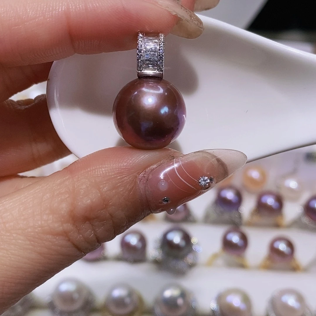 淡水珍珠颈饰银S925镶嵌我**信