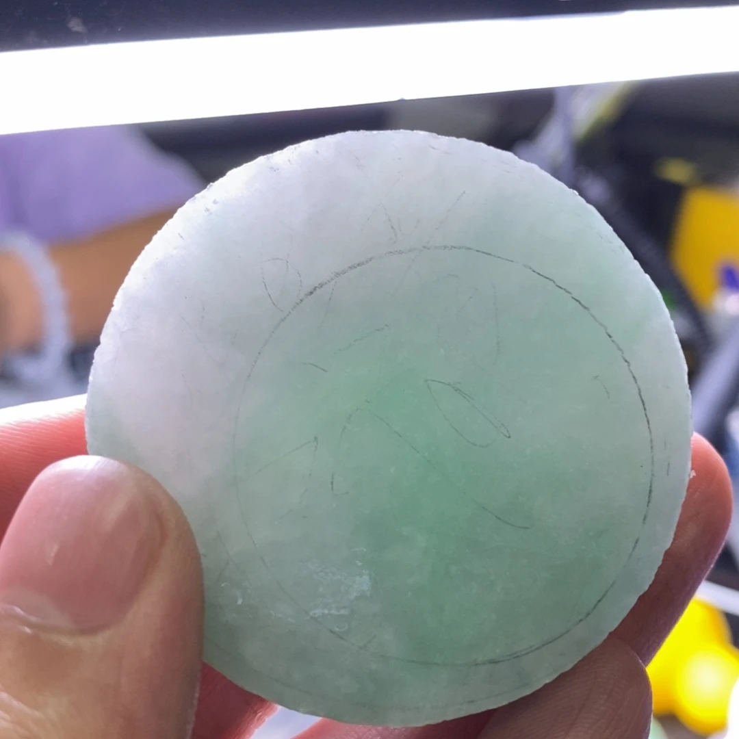 凡***心定制翡翠未镶嵌包工平安扣