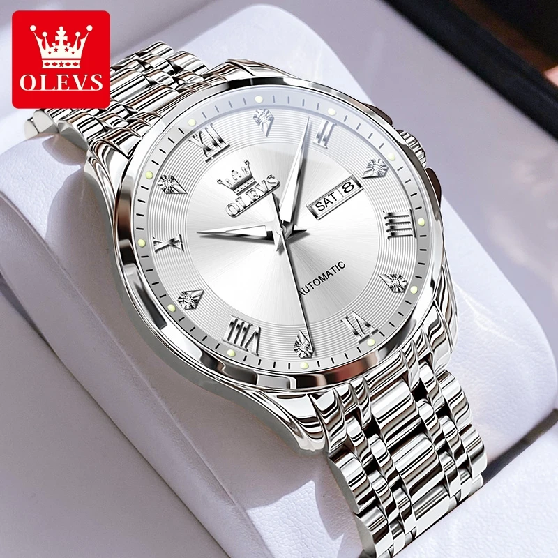 品牌手表男士男款机械表气质自动时尚百搭双日历防水商务经典腕表