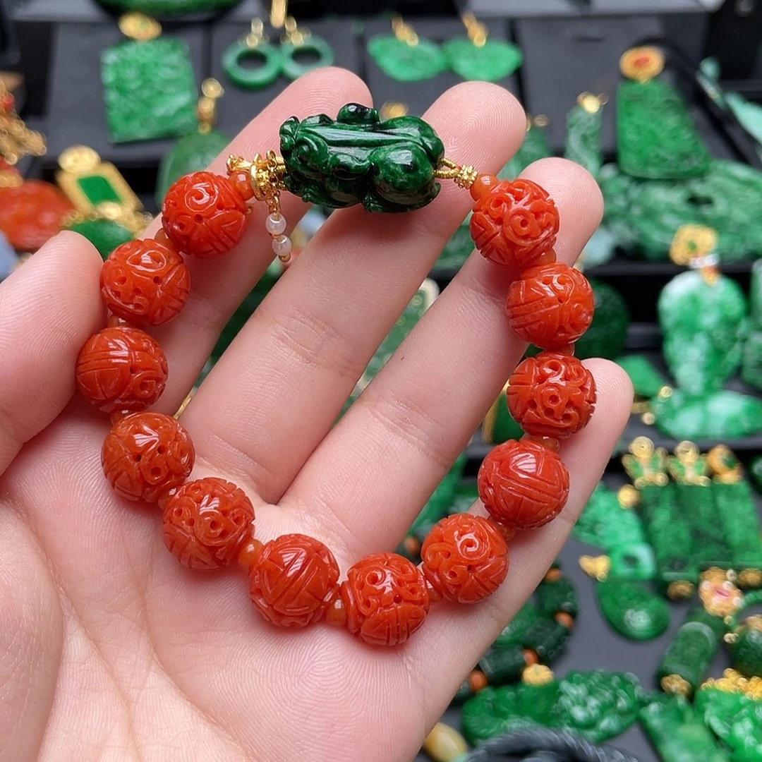 幸***琳翡翠银S925镶嵌颈饰