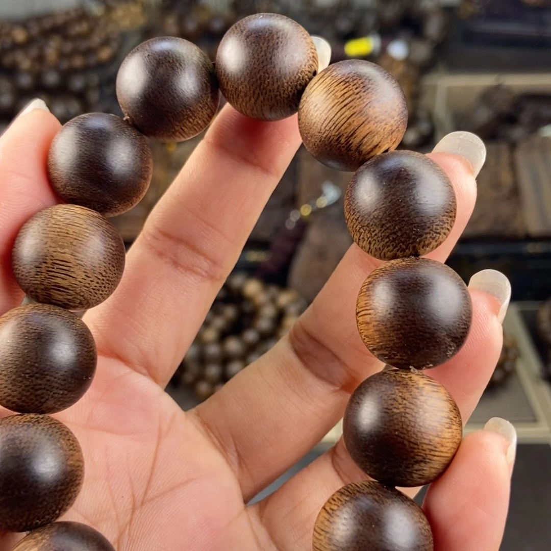 手串沉香时***越南芽庄白棋楠