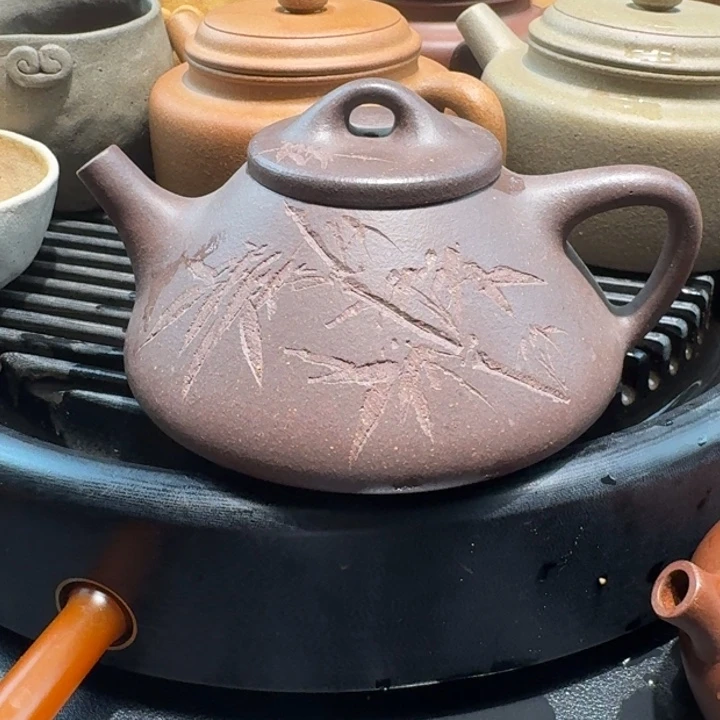 紫砂茶壶天青无添加250cc石瓢