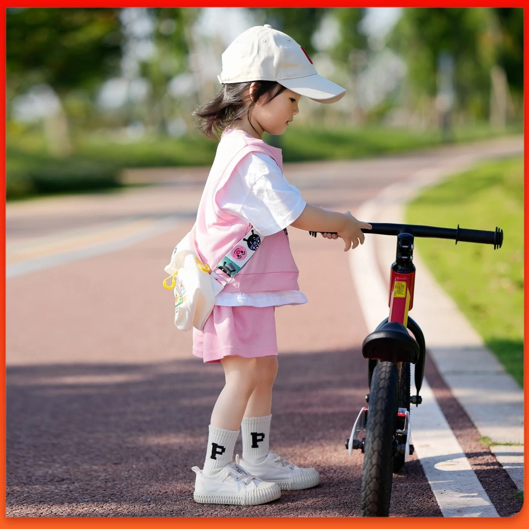 女童假两件短袖T恤短裤套装 2025夏季宝宝休闲儿童运动装幼儿园