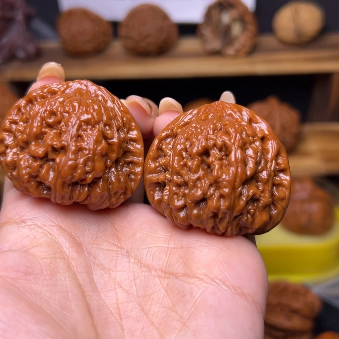 雪***花把件桃核平谷凹底福利