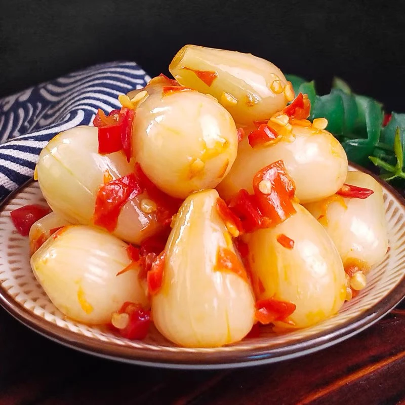 酸辣荞头江西特产纯手工剁辣椒茭头农家老坛酸辣藠头开胃下饭菜