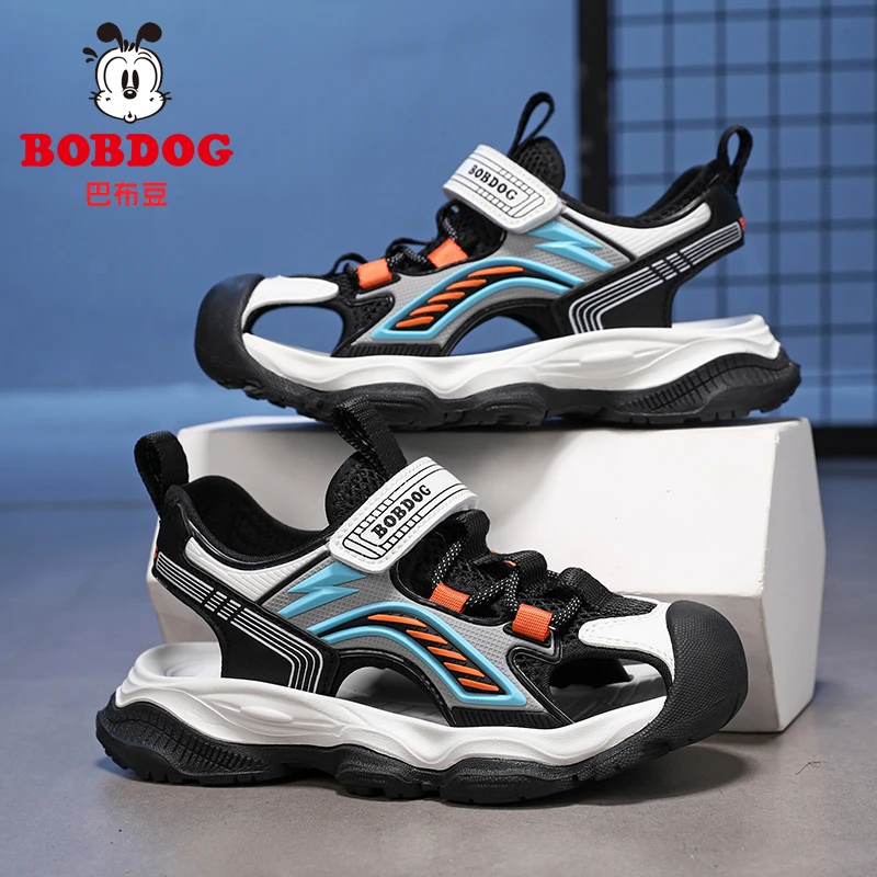 巴布豆童鞋男童凉鞋夏季2025新款防滑中大童男孩运动包头沙滩鞋潮