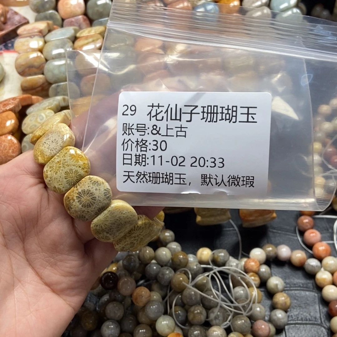 &***古硅化珊瑚（珊瑚玉）未镶嵌珠宝半成品29
