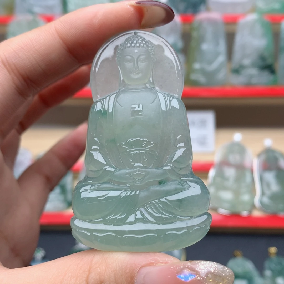 翡翠颈饰未镶嵌东***中大日如来