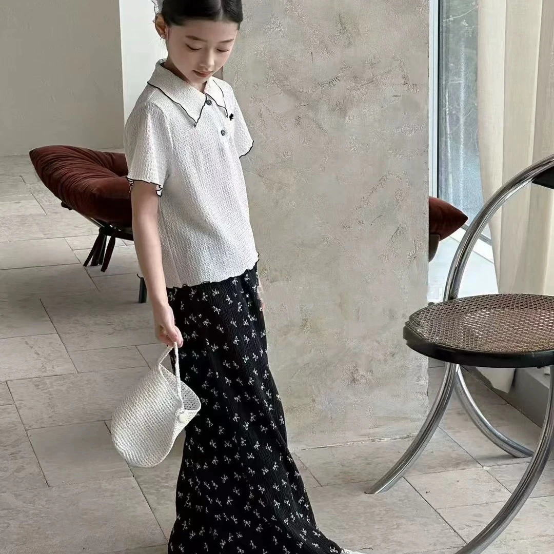 937-自营品牌法式防蚊裤套装女大童2025夏季新品套装