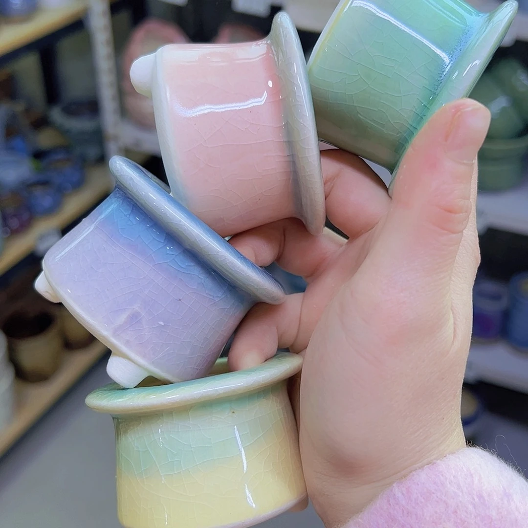 红陶陶瓷花盆当场满12包邮