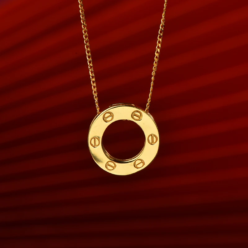 坠链均足银 卡家大饼套链传承工艺时尚不掉色手工情侣