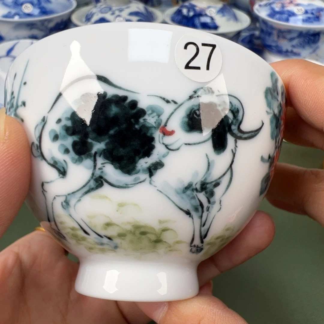 陶瓷景德镇纯手工纯手绘茶具木木27