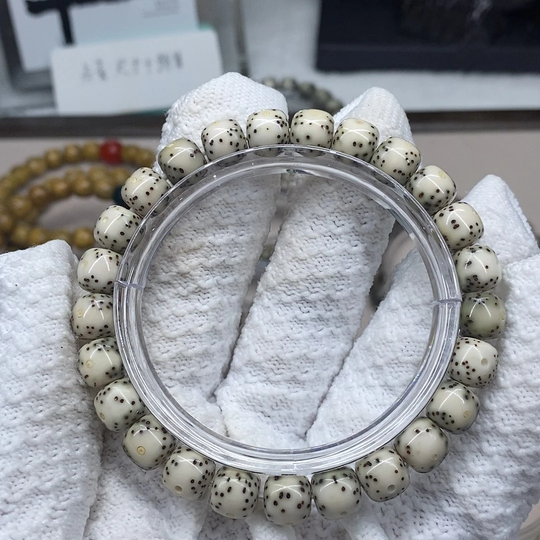 手串星月菩提9/8 通透贯穿一线天 火龙果星