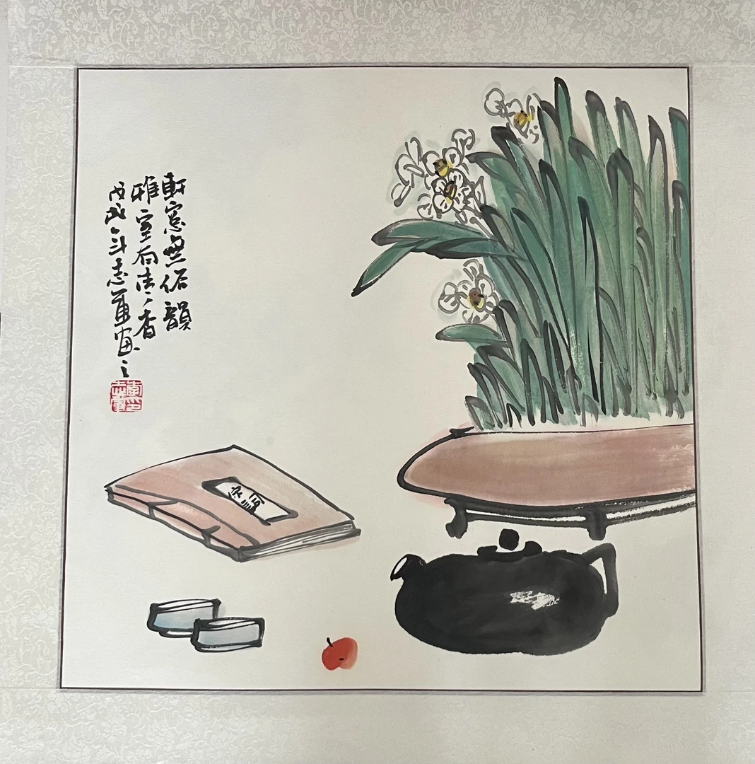 50 X 50水仙花国画图