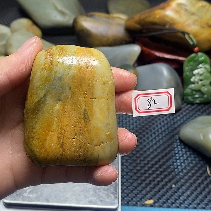 和田玉未镶嵌挂件82